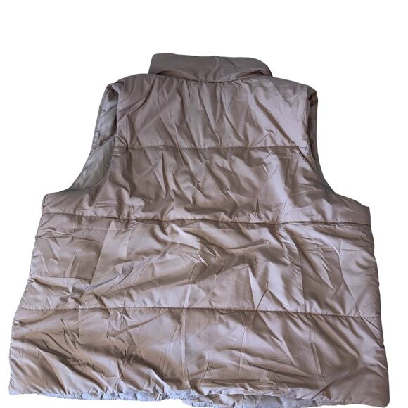 Beige Tan Puffer Vest Women's Size Large - Worn Once - Picture 5 of 5